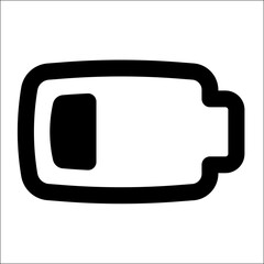 Fototapeta premium Battery Quarter vector on the white background