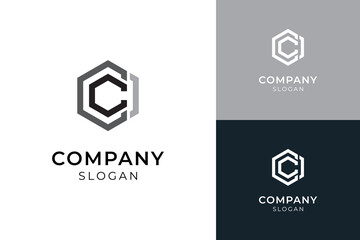 Modern creative letter C logo design