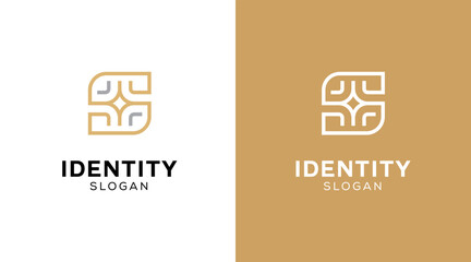 Modern creative letter S logo design. Beautiful luxury initial letter S monogram