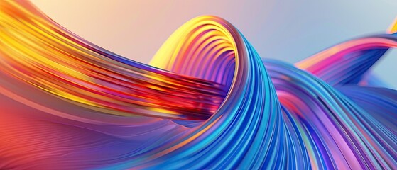 Naklejka premium Abstract Swirling Hues of Vibrant Color