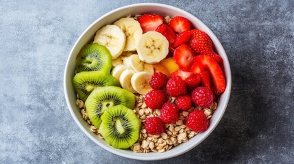 Delicious Fruit Salad with Granola