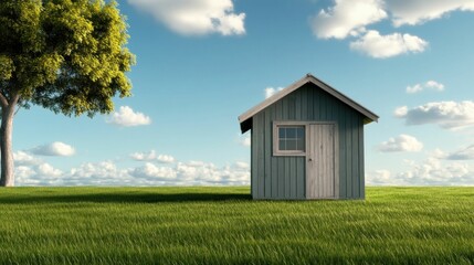 Charming Garden Shed in Lush Green Yard