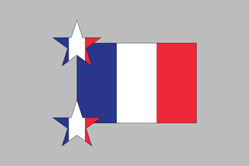 France flag, The flag of France, Flag of France national country symbol illustration Vector, Rectangle French flag illustration, Flat vector illustration
