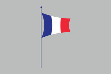 France flag, The flag of France, Flag of France national country symbol illustration Vector, Rectangle French flag illustration, Flat vector illustration
