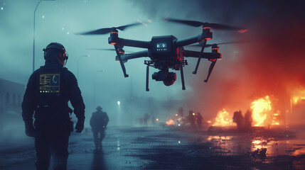 AI-Enhanced Disaster Recovery System Coordinating Rescue Operations with Drones in a Dynamic and Challenging Environment