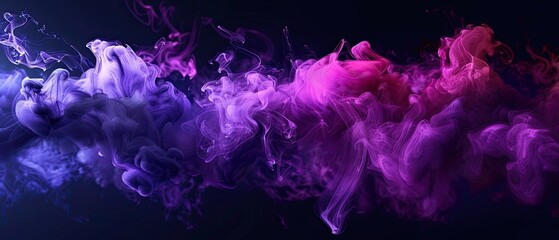 Fototapeta premium Purple and Pink Abstract Ink Swirls
