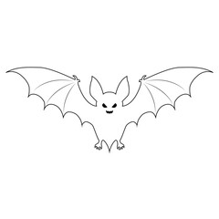 The outline of a bat, animals for Halloween.