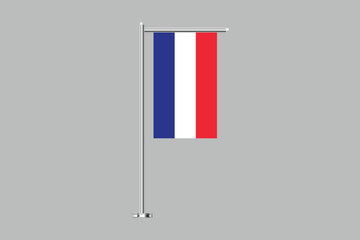 France flag, The flag of France, Flag of France national country symbol illustration Vector, Rectangle French flag illustration, Flat vector illustration
