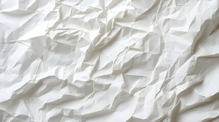 Obraz premium White Crumpled Paper Texture Background
