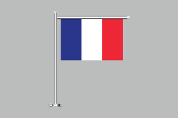 France flag, The flag of France, Flag of France national country symbol illustration Vector, Rectangle French flag illustration, Flat vector illustration
