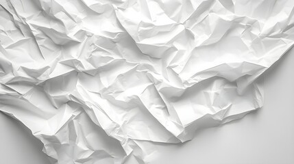 Obraz premium White Crumpled Paper Texture Background