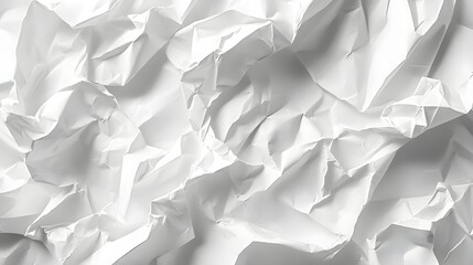 Obraz premium White Crumpled Paper Texture Background