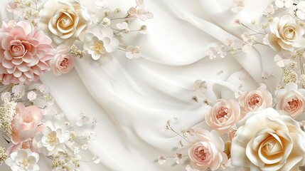 Stunning Wedding Art with Wedding Poster and Flower Frame: A Romantic and Elegant Visual Masterpiece. Showcasing Love and Beauty.