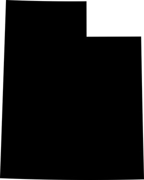 State of Utah Silhouette Outline Graphic Design with Transparent Background	