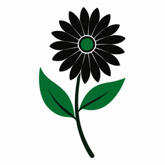  African Daisy soprano flower silhouette design vector artwork