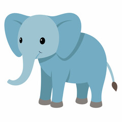 Baby Elephant vector art illustration