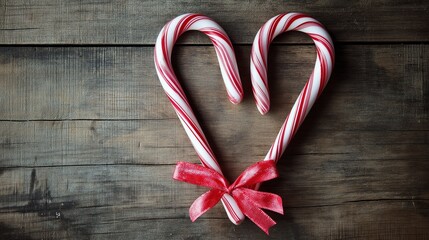 Heart-Shaped Candy Canes Arrangement