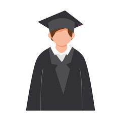 Student graduation dance vector set on the white background