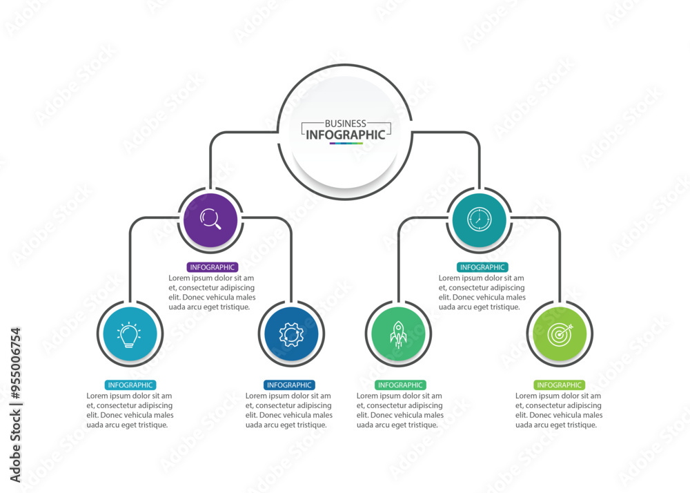 Poster Vector infographic label design with circle infographic template design and 6 options or steps.