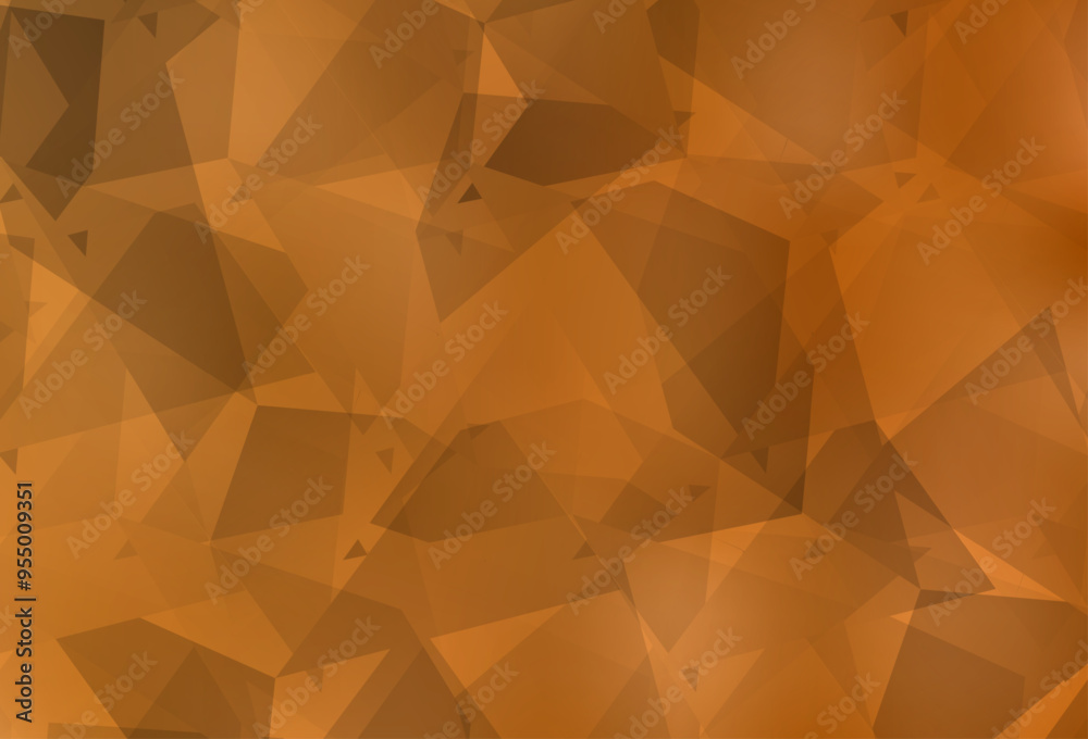 Wall mural light orange vector texture with abstract poly forms.
