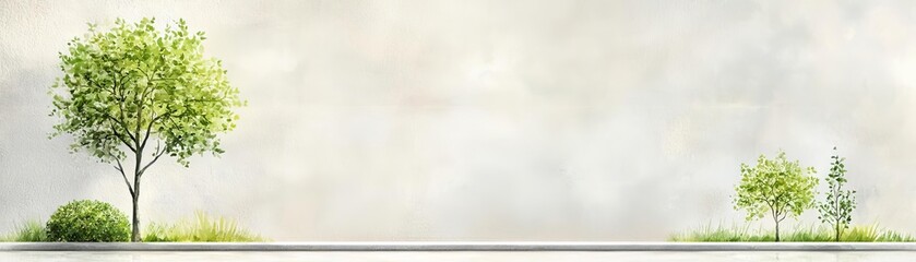 Obraz premium Green building, sustainable architecture, eco-friendly entrepreneurship, Watercolor style