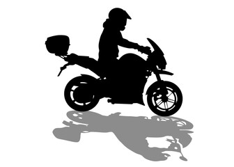 Old big bike on white background