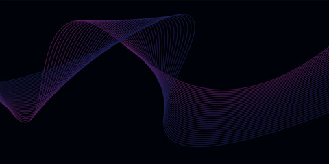 Blue purple minimal wavy lines abstract elegant background. Vector design