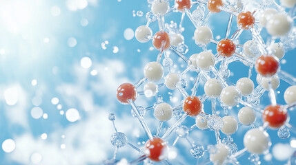 Methane or Ammonium molecules. Science concept