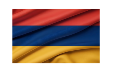3d rendering asia armenia flag fluttering and no fluttering