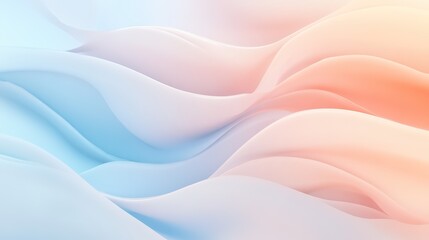 Obraz premium Ethereal Abstract Art Featuring Subtle Waves of Pastel Hues. Serene and Dreamy Aesthetics in Modern Color Palettes.