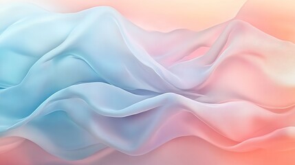 Fototapeta premium Ethereal Abstract Art Featuring Subtle Waves of Pastel Hues. Serene and Dreamy Aesthetics in Modern Color Palettes.