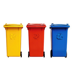 Trash bins on Transparent background