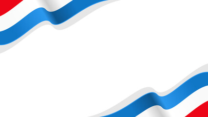 wavy luxembourg flag vector background with copy space for text. luxembourg national day