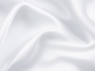 Fototapeta premium Beautiful white silk fabric, background.