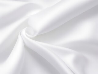 Beautiful white silk fabric, background.