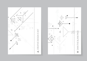 Abstract technology vector background. Connect shapes