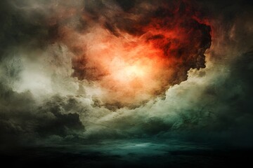 Turbulent Firestorm in Ominous Apocalyptic Sky Landscape