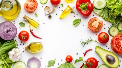 Naklejka premium Fresh Vegetables and Spices
