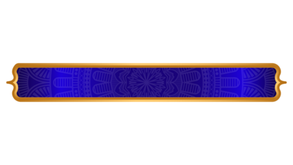 luxury golden arabic islamic text box title frame border set with ornamental illustration	
