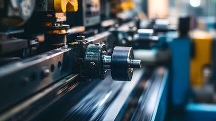 Naklejka premium Closeup of Offset Printing Plates Being Prepared for Production in a Busy Printing Facility