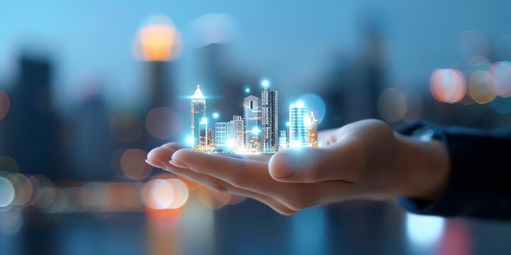 client relationship management seminar, with light effects enhancing building long-term relationships with real estate clients.