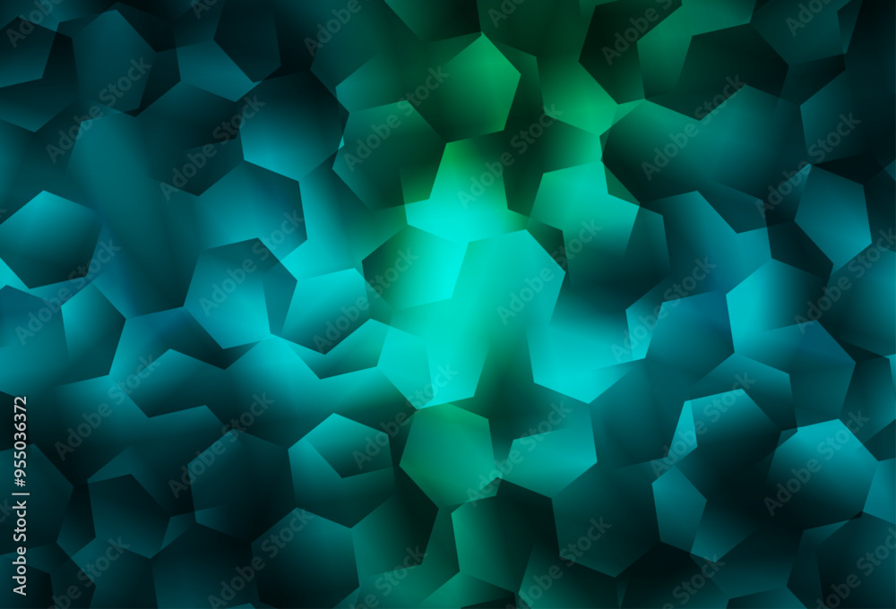 Wall mural Light Blue, Green vector polygon abstract backdrop.