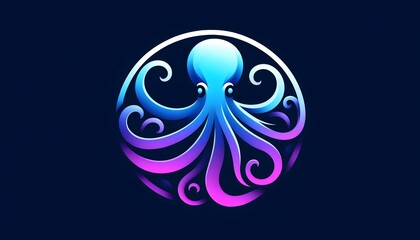 Colorful Abstract Octopus Logo Design