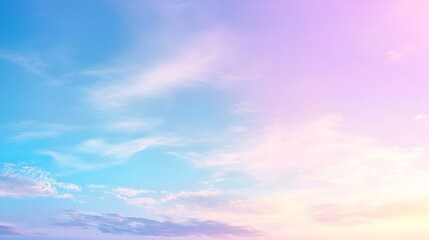 Obraz premium Soft Gradient Sky Blue to Light Purple Abstract Calm Atmosphere Background