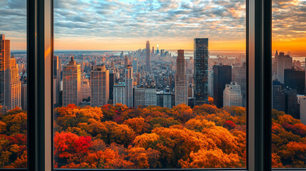 autumn,NewYork,hotel,window,NY, city,