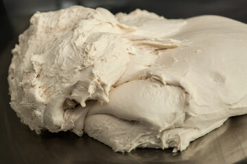kneaded dough for homemade bread or pizza