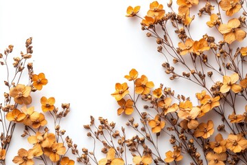 Elegant dried floral background created with Generative AI
