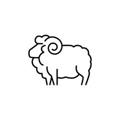sheep icon outline icon vector design good for web or mobile app