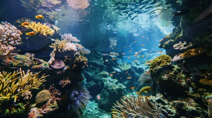 Underwater Coral Reef Aquarium