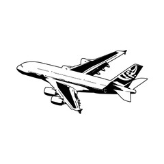 Airplane illustration template